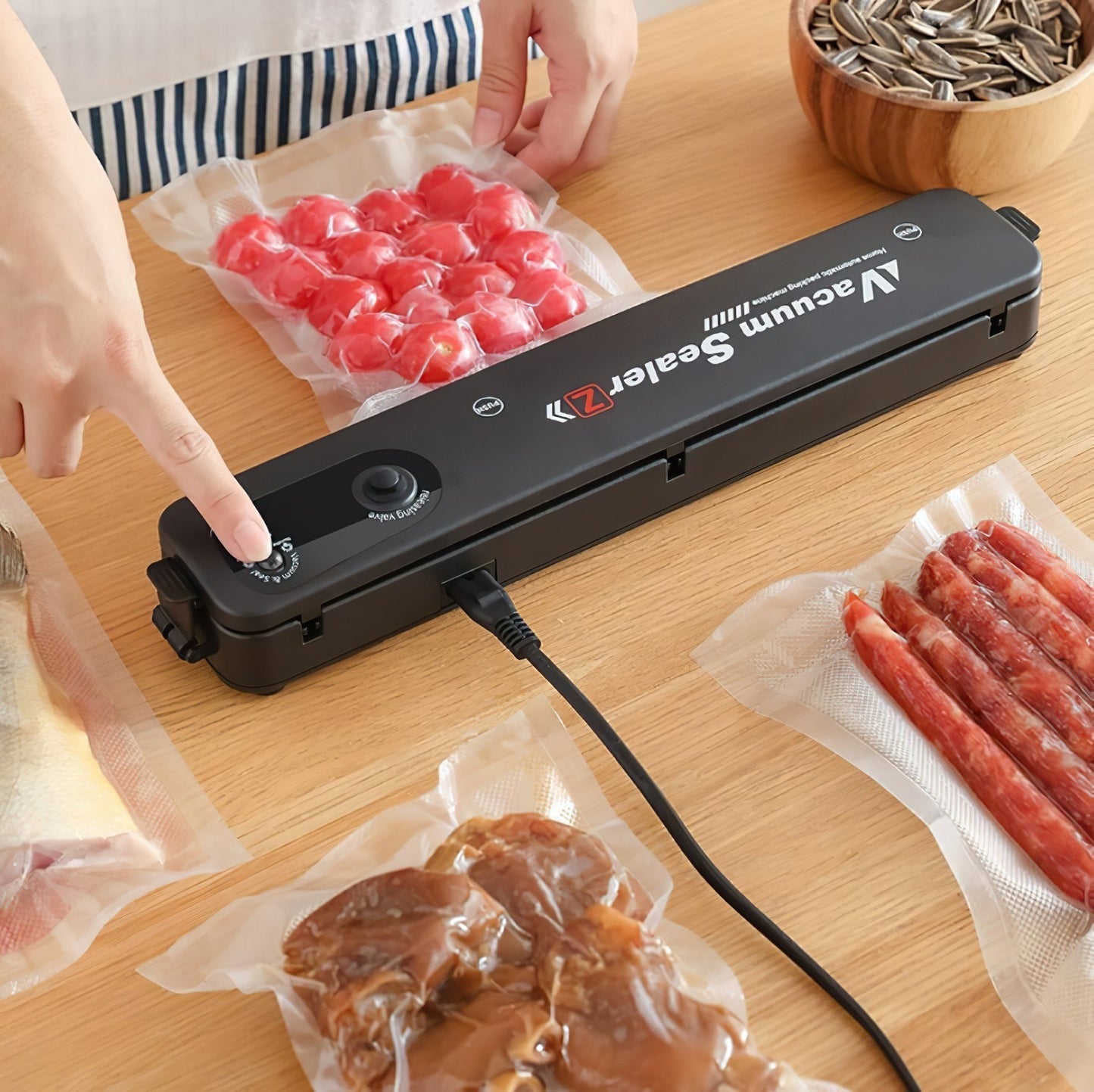 Selladora de alimentos al vacío SEALER Z® SOLO X HOY 10 bolsas GRATIS