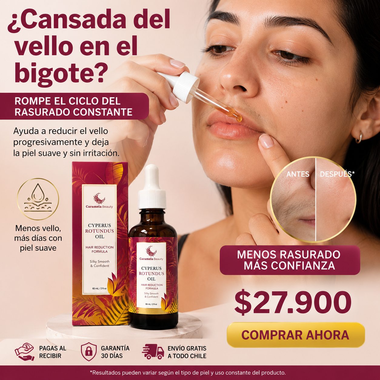 Cyperus Rotundus Oil™ | Menos Vello Visible