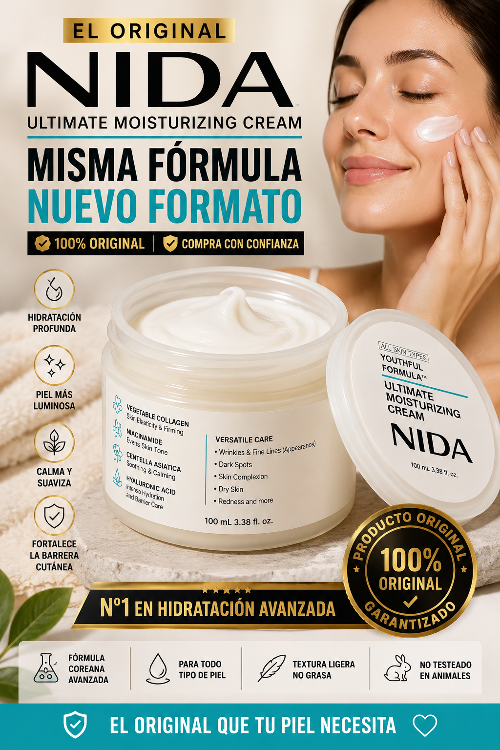 NIDA™ Ultimate Moisturizing Cream | Nuevo Formato 100 mL
