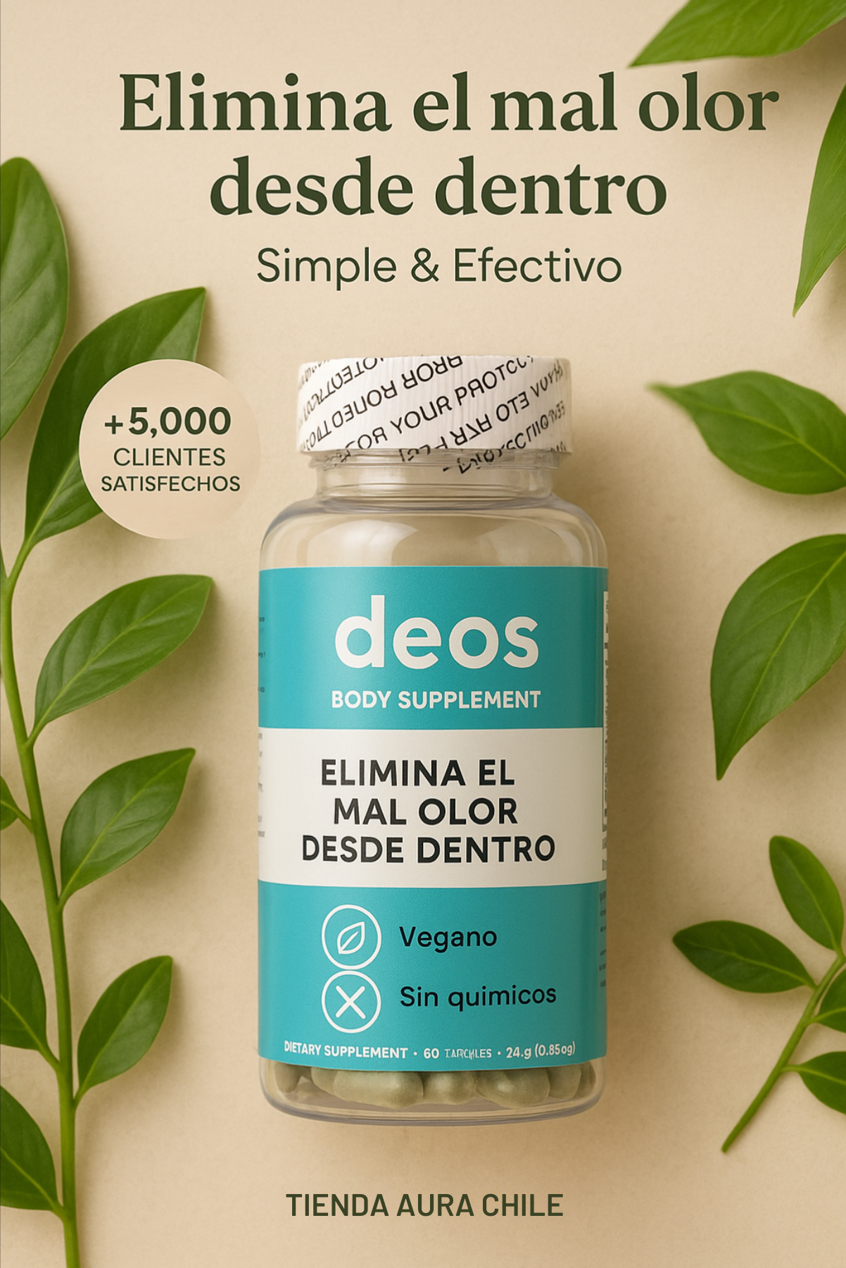 DEOS – Desodorante interno | Elimina el Mal Olor de Raíz, Naturalmente