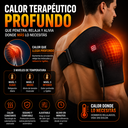 Alivio térmico inmediato para hombros cansados y doloridos