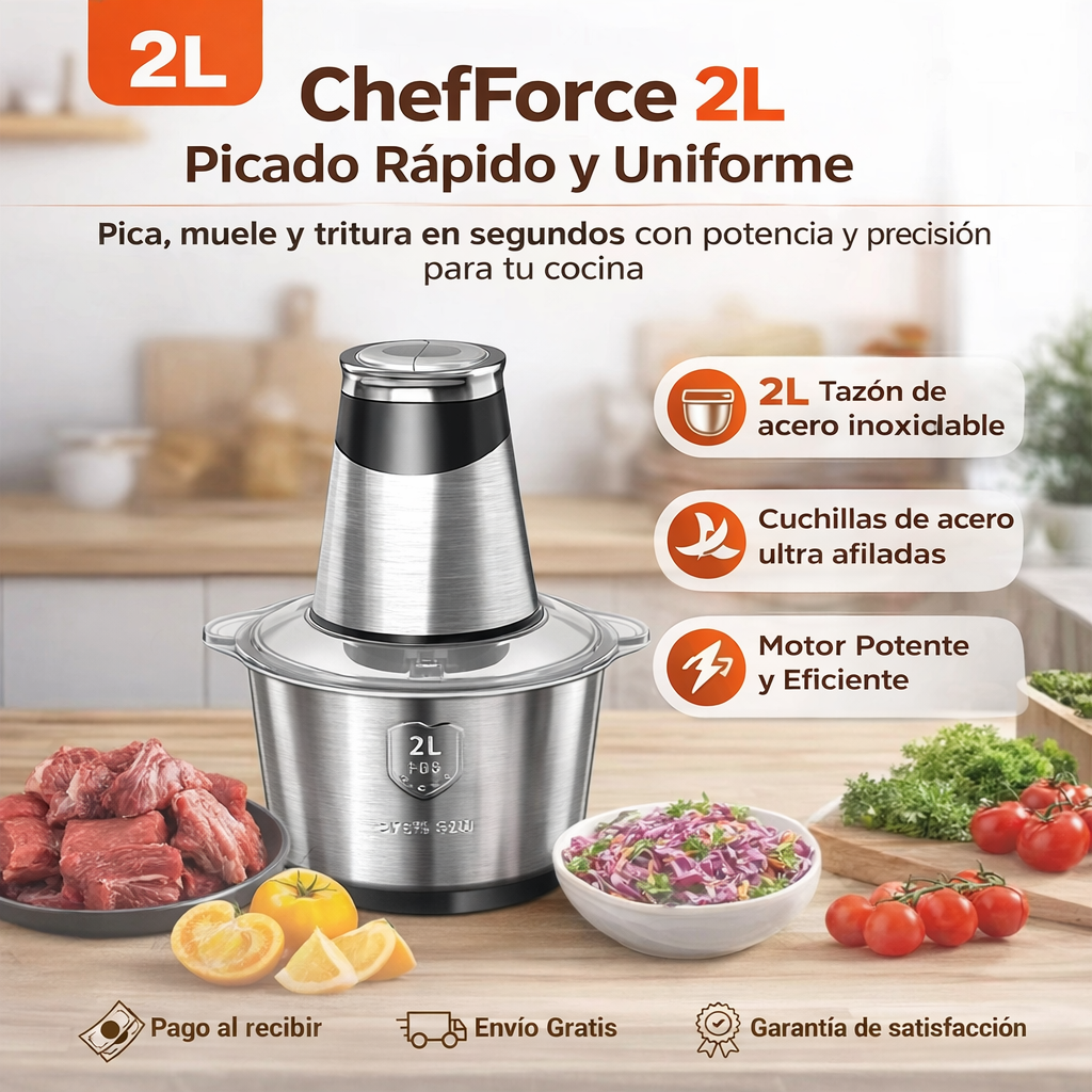 ChefForce 2L – Picado Rápido y Uniforme