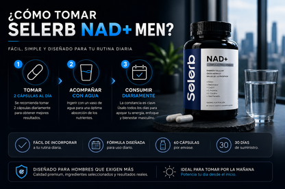 SELERB NAD+ MEN Energía y rendimiento masculino  (60 cápsulas)