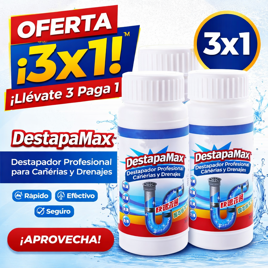 DestapaMax™ | Destapador Profesional para Cañerías y Drenajes