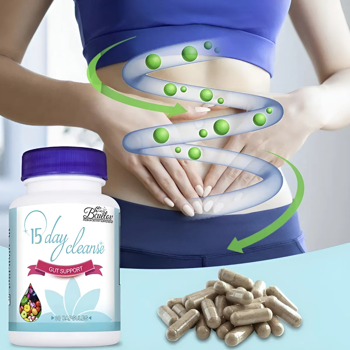 15 DAY CLEANSE – Fórmula Natural para el Bienestar Digestivo – 60 cápsulas