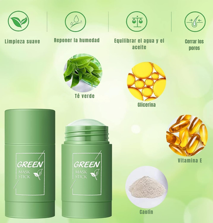 Green Mask | Elimina puntos negros y controla el brillo facial