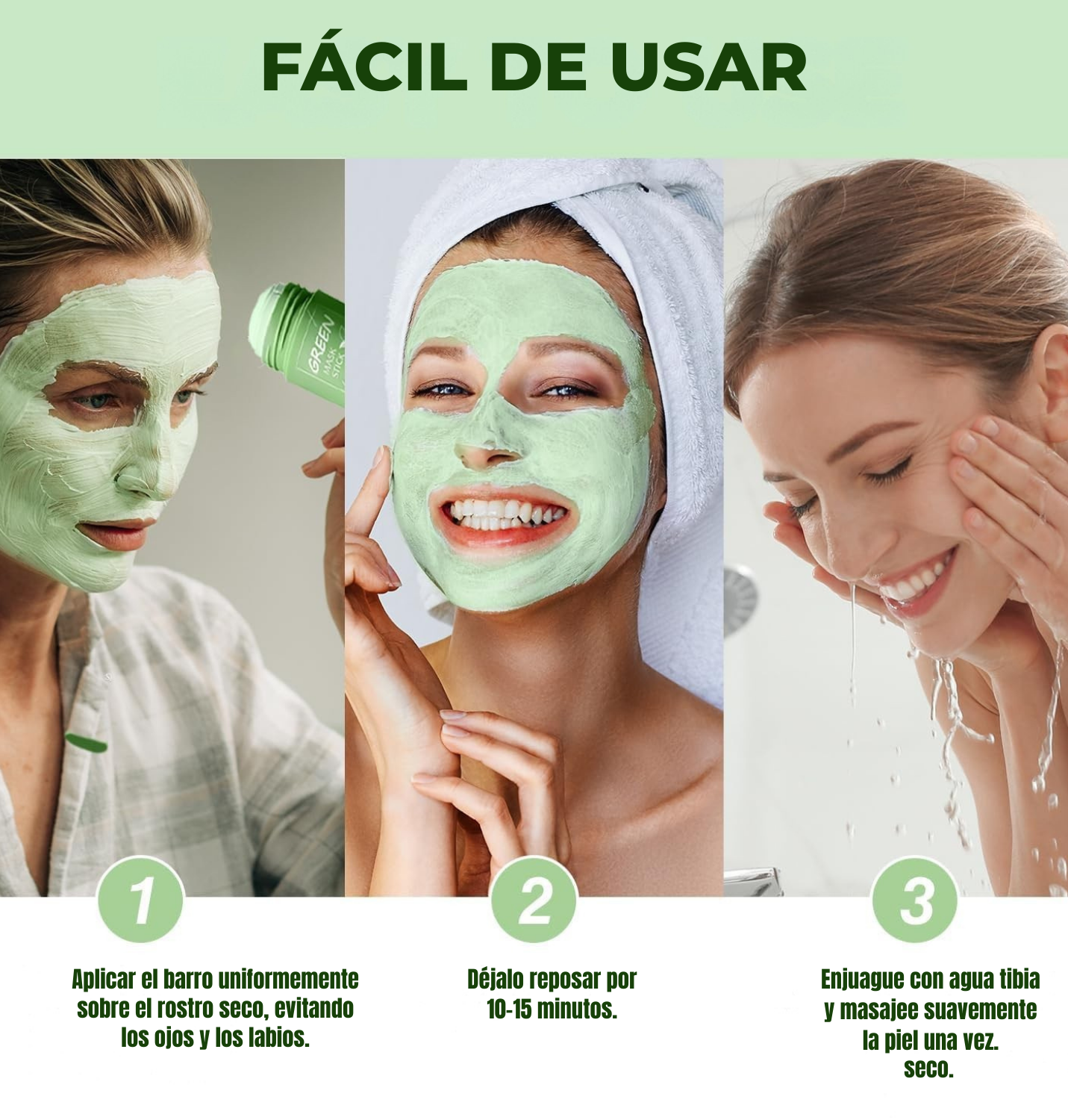Green Mask | Elimina puntos negros y controla el brillo facial