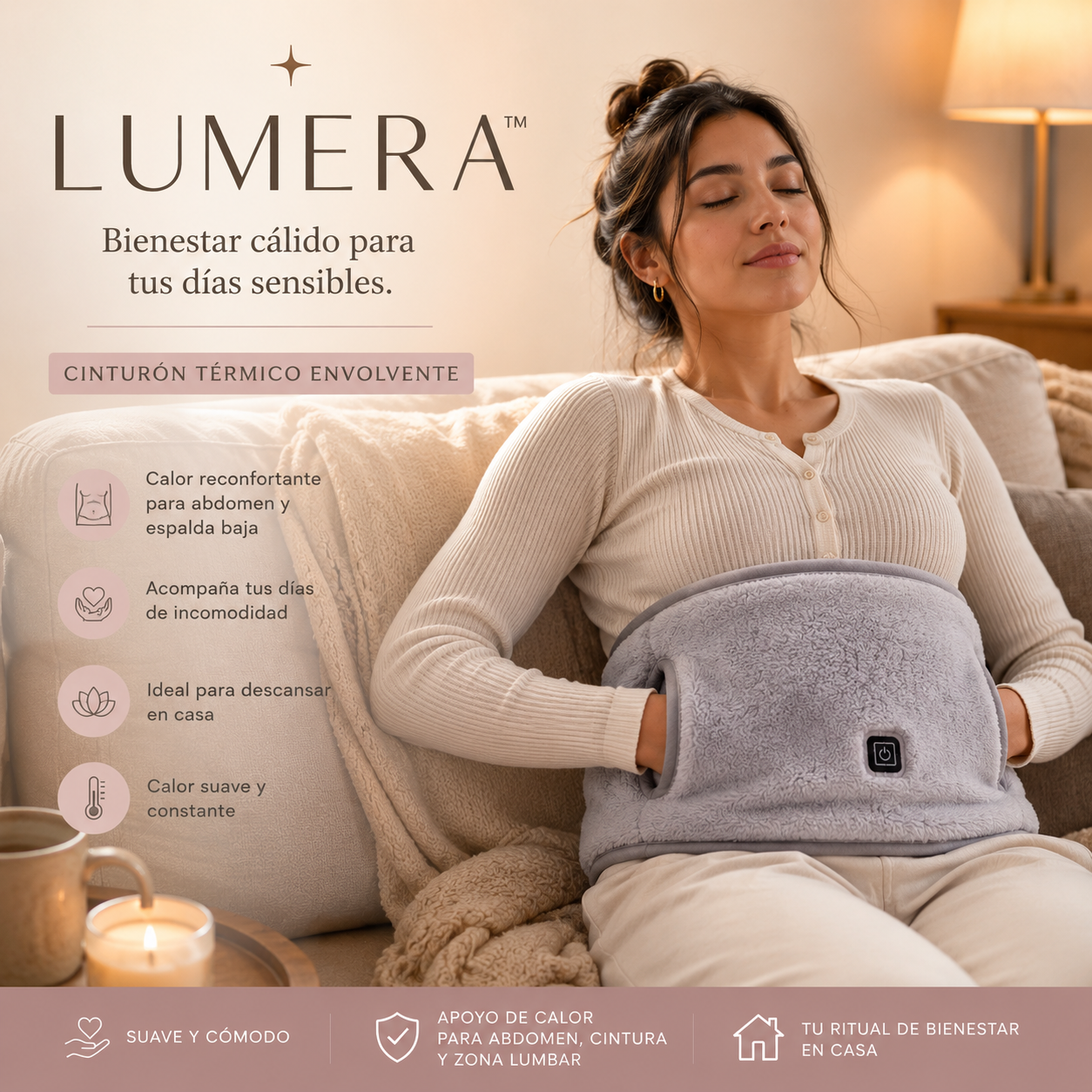 LUMERA™ Bienestar cálido para tus días sensibles.