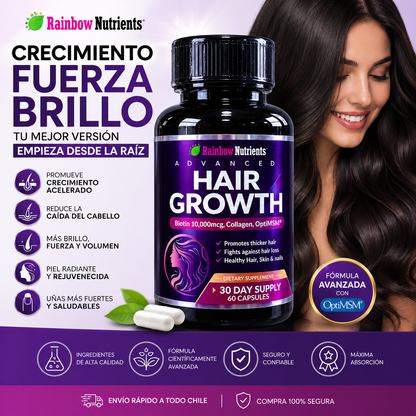 Advanced Hair Growth – Cabello Más Fuerte, Largo y con Más Volumen