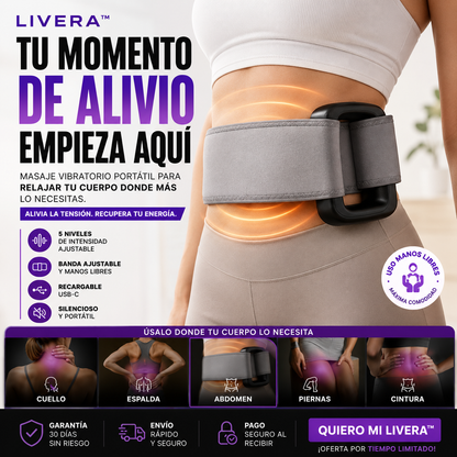 LIVERA™  Libera la tensión. Recupera tu momento.