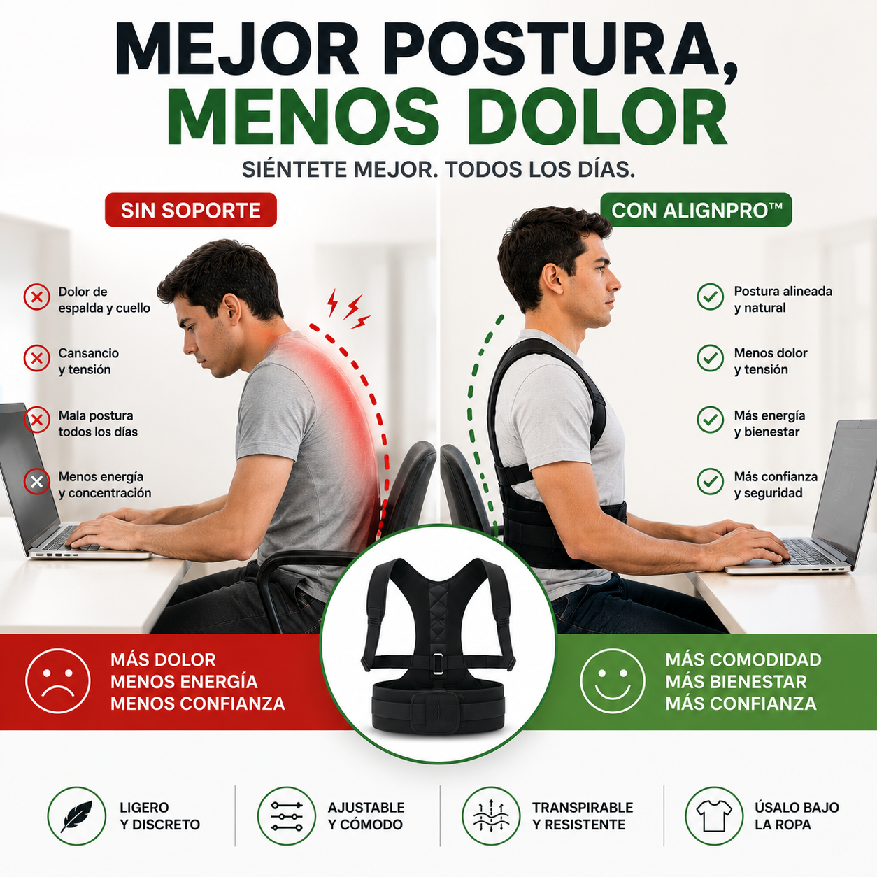AlignPro™ | Corrector Postural Ajustable