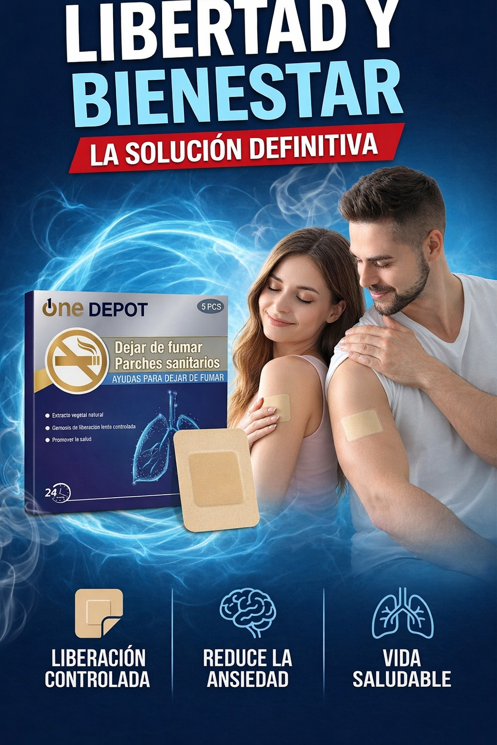 Parche Antinicotina Premium  | Controla la Ansiedad y Deja de Fumar