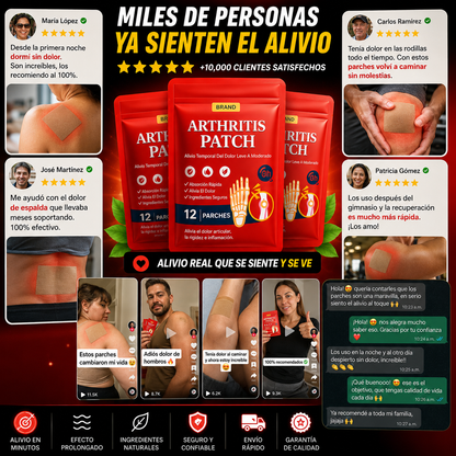 RelivaPatch™ Alivio rápido del dolor articular | Llévate 36 parches (3x1)