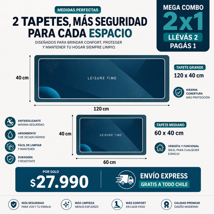 SafeStep Home® | Tapetes Ultra Absorbentes y Antideslizantes – Oferta Especial 2x1