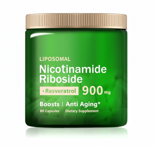Liposomal Nicotinamide Riboside con Resveratrol y Quercetina (900mg, 80 Cápsulas)